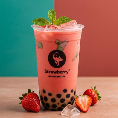 Strawberry Mojito Boba Tea